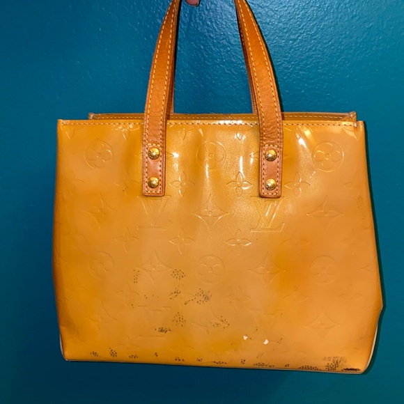 SALE!🎉LV🎉Louis Vuitton Vernis Yellow Gold Mini Tote Bag - Picture 6 of 7